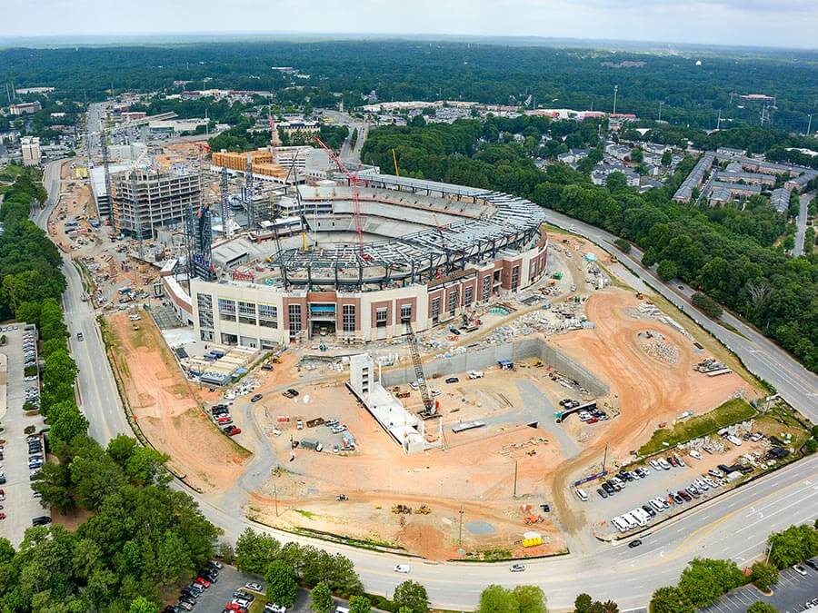 Truist Park, Braves Stadium under construction