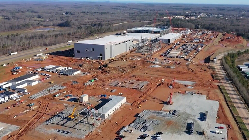 SK Innovation battery manufacturing plant in Commerce, Georgia